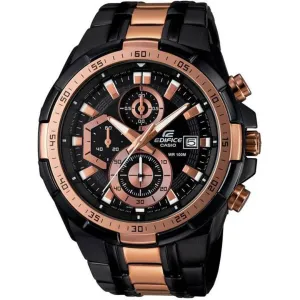 Casio Edifice Men's Watch 5345 Black & Rose Gold
