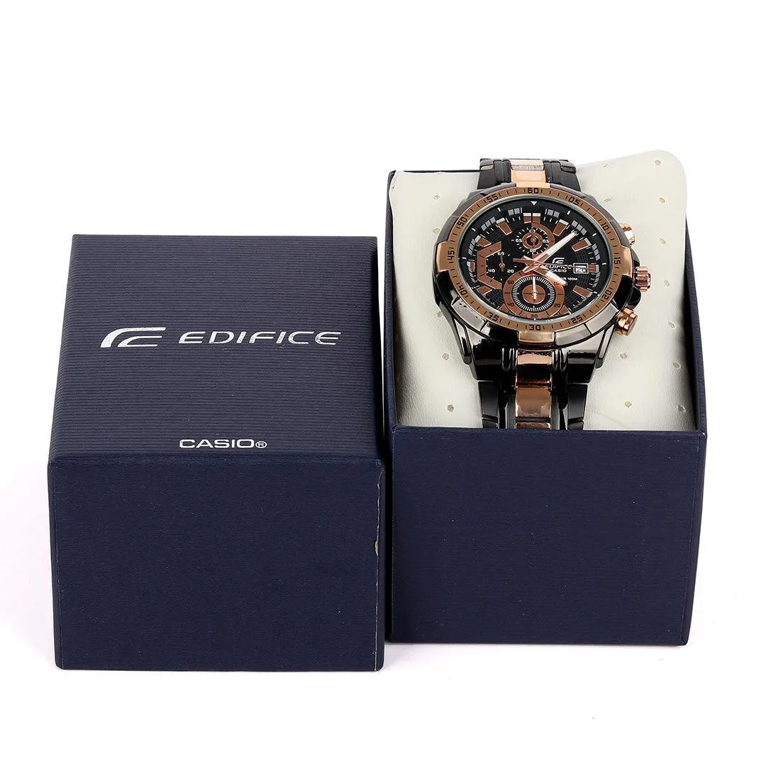 Casio Edifice Men's Watch 5345 Black & Rose Gold