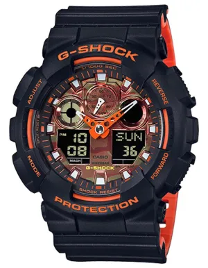 Casio G-Shock Mens Watch - Analog-Digital - Black/Orange - Magnetic Reistant