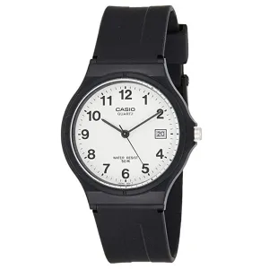Casio Unisex Black Dial Rubber Band Quartz Watch - MW-59-1BVDF