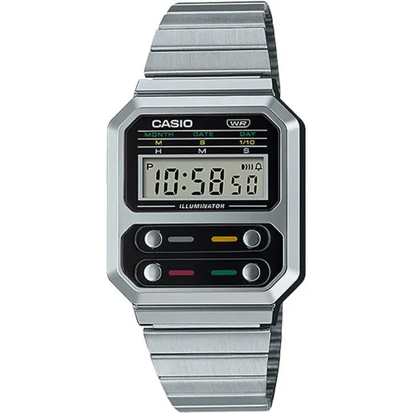 Casio Vintage Collection Digital Watch A100WE-1AVT Silver