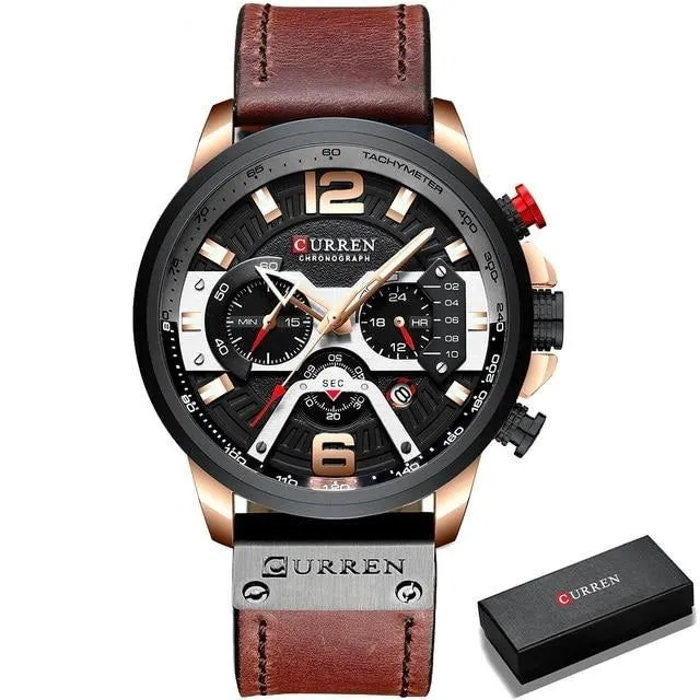 Casual Sport Watches - Military Grade Leather Wrist Watch