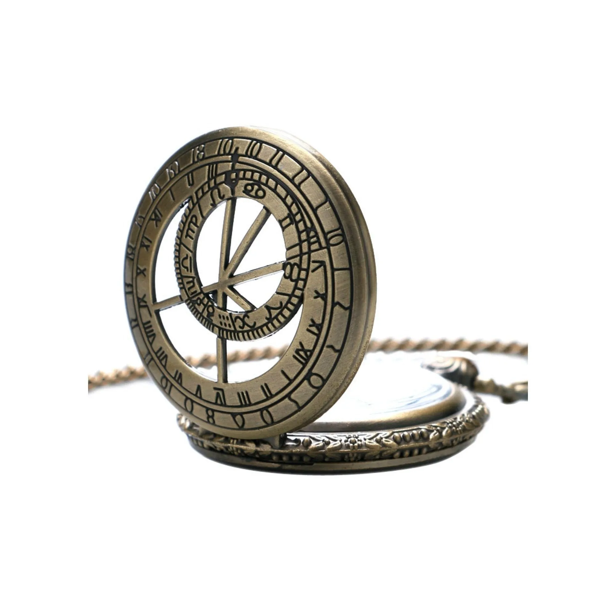 Celestial Zodiac Symbols Quartz Pocket Watch