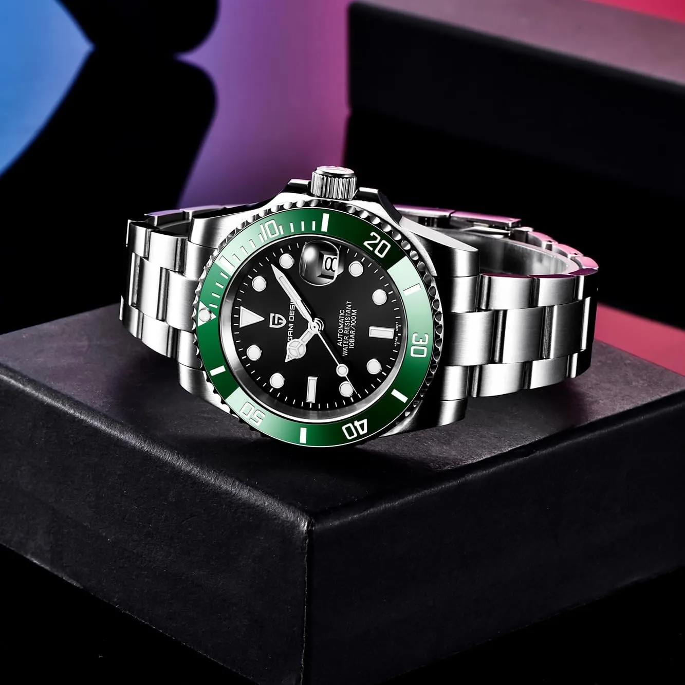 CEYADG Pagani Design Watches for Men Japan NH35 Movement Automatic Watch 40mm Stainless Steel Diver Waterproof Sapphire Crystal Sport Mens Watches
