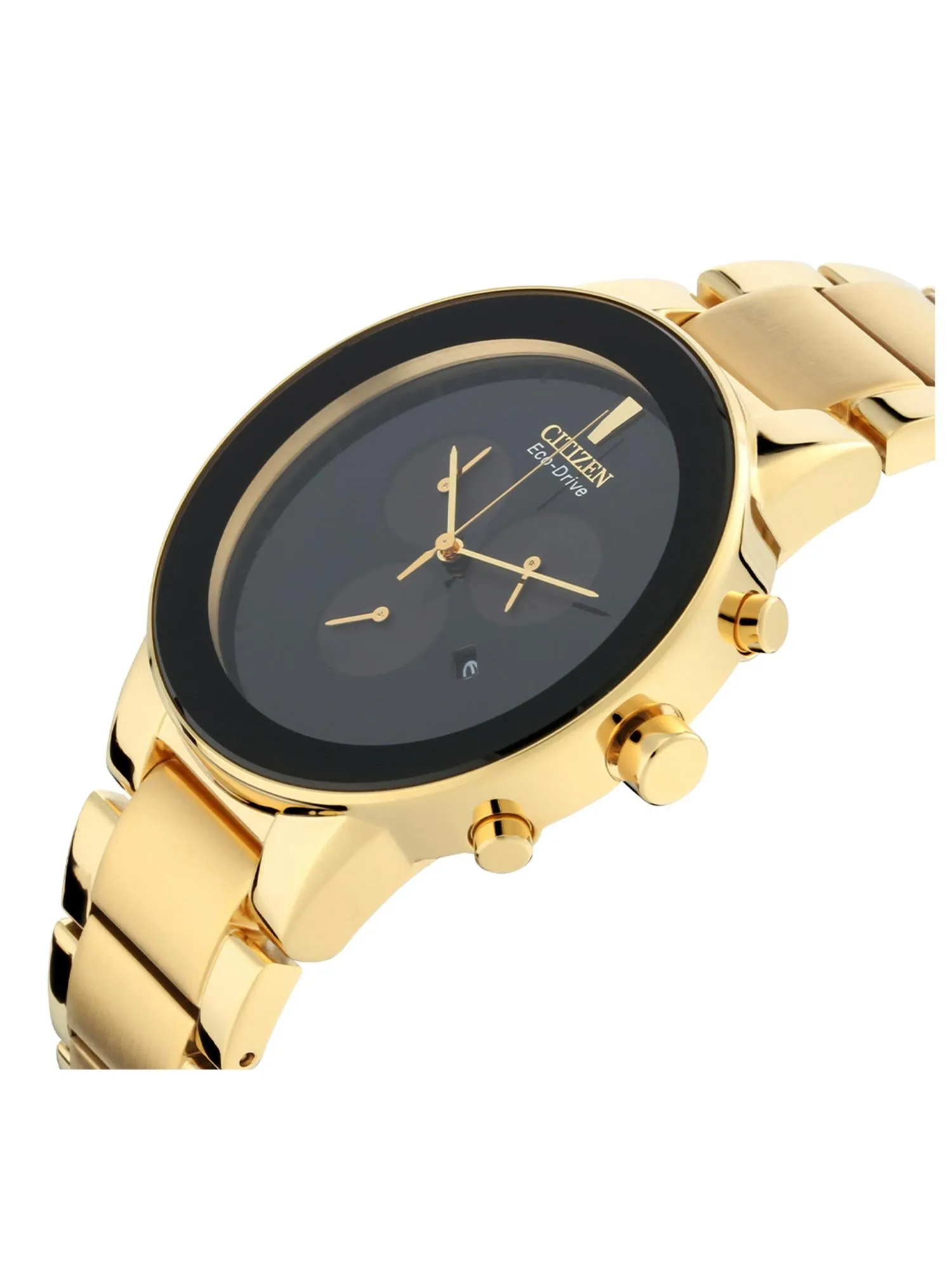 Citizen Eco Drive 43 mm Size Black Dial Men Analog Watch - AT2242-55E