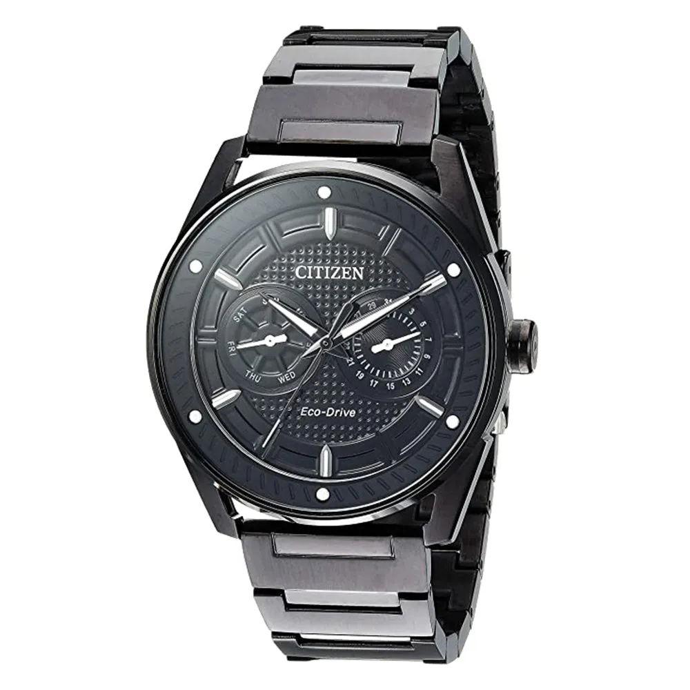 Citizen Mens Drive Japanese-Quartz Black Dial Stainless-Steel Strap Watch - BU4025-59E