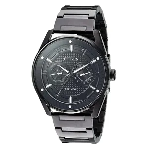 Citizen Mens Drive Japanese-Quartz Black Dial Stainless-Steel Strap Watch - BU4025-59E