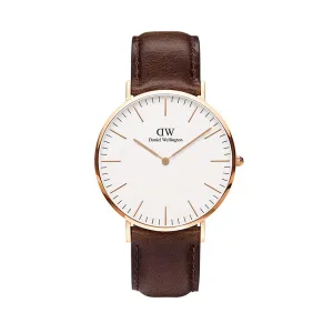 Classic 40mm Bristol - Rose Gold & White Watch