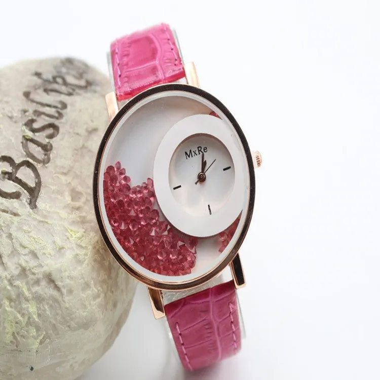 Classic Candy Color Quicksand Snake Skin Watch