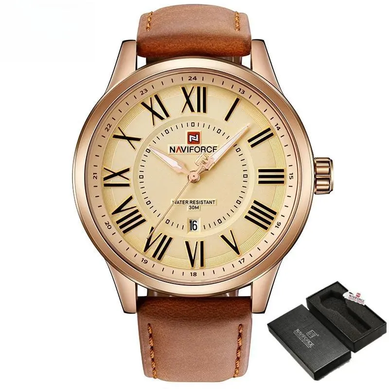Classic Fashion Men's Watches Business Quartz Calendar Male Wristwatch