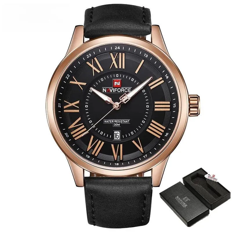 Classic Fashion Men's Watches Business Quartz Calendar Male Wristwatch