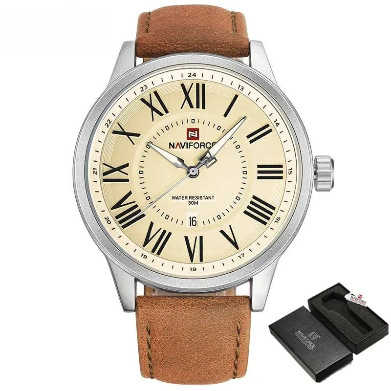 Classic Fashion Men's Watches Business Quartz Calendar Male Wristwatch
