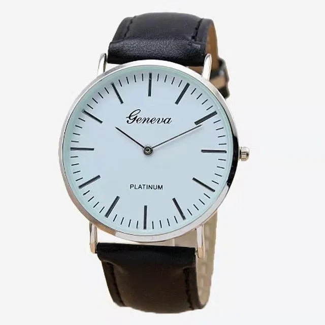 Classic Quartz Wristwatch Luminous Men belt Watches