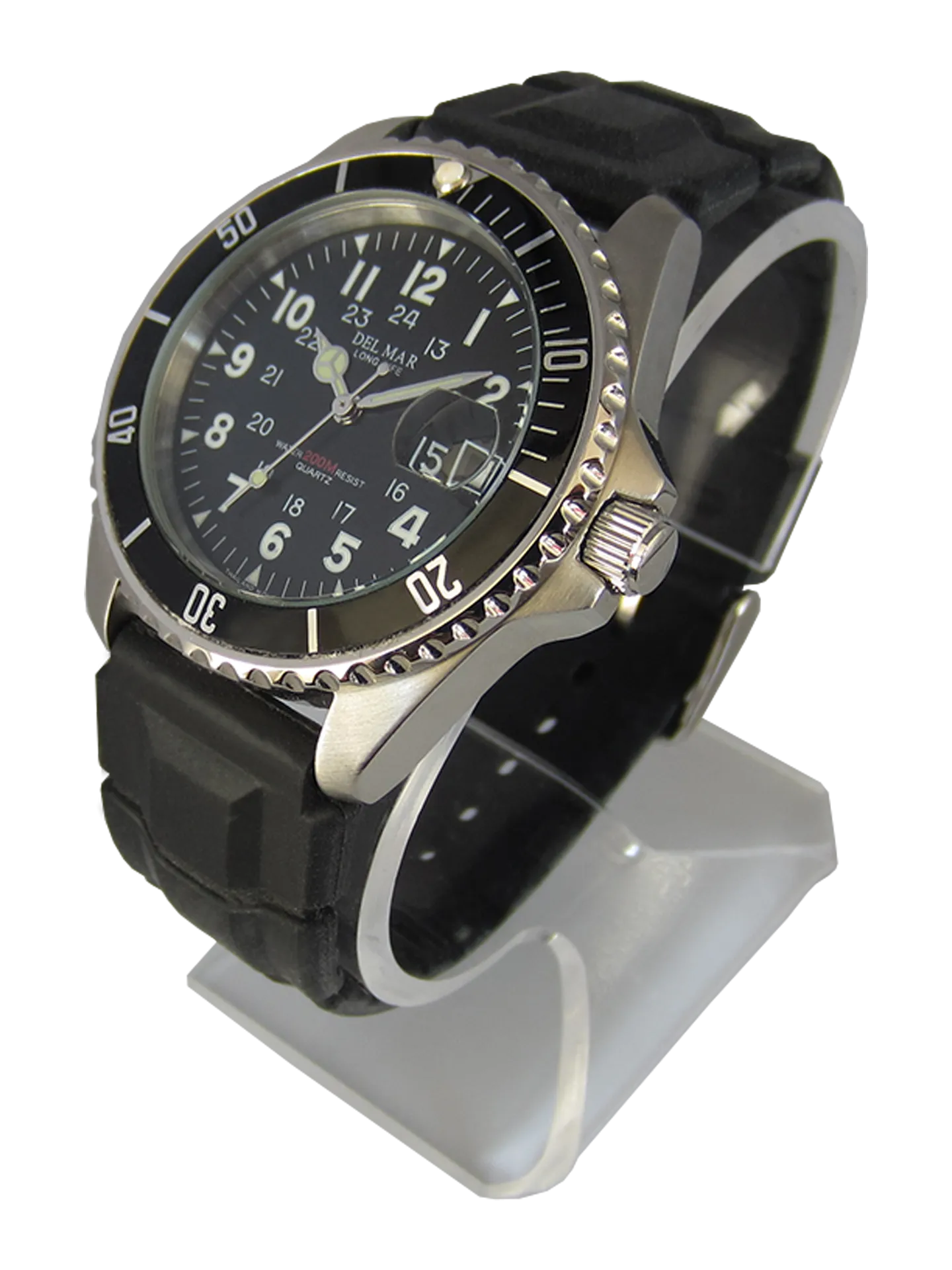 Del Mar Watches Men's and Youth Sportstrap: Yellow Nautical Face, 43mm, 200m Water Resistant #50259