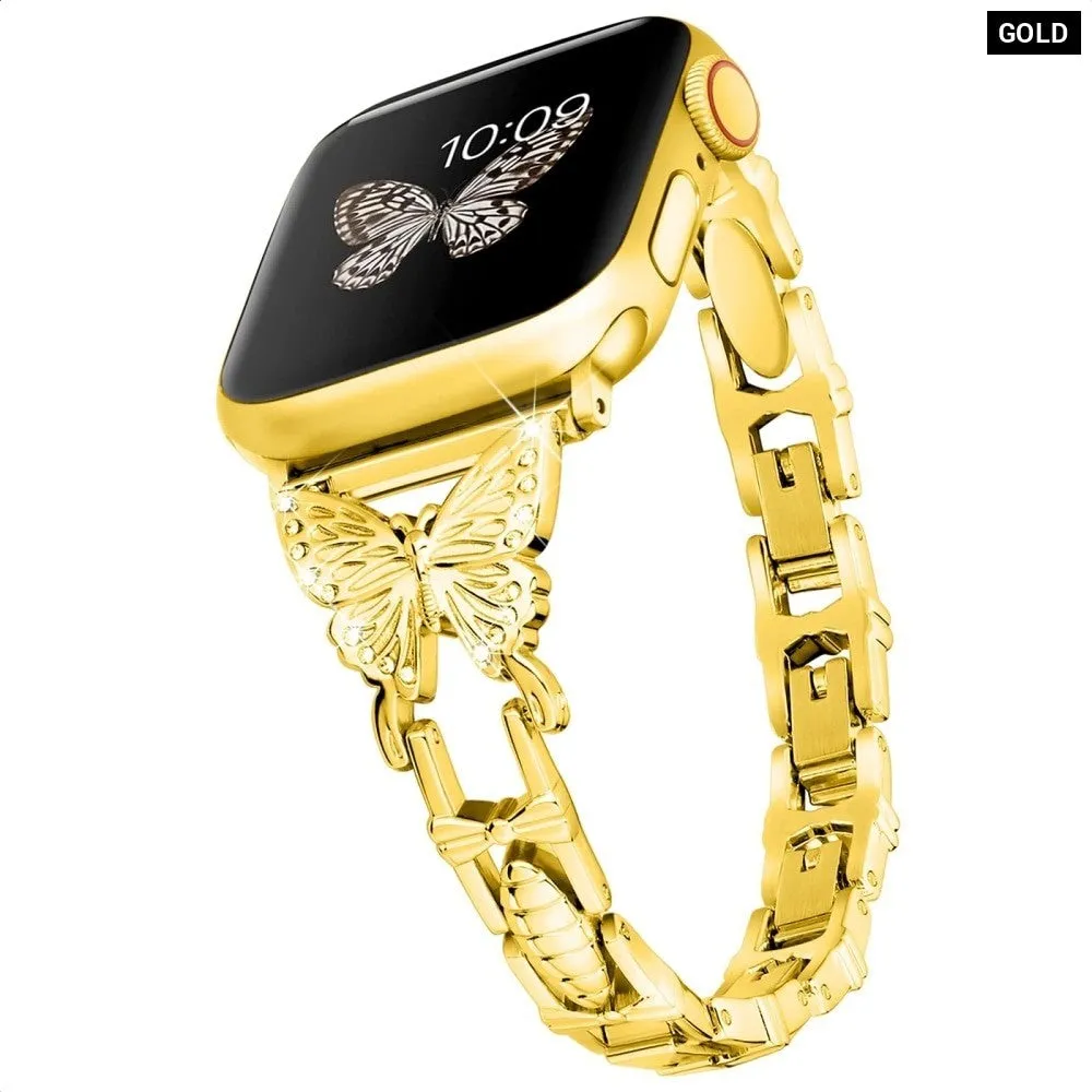 Diamond Butterfly Bracelet Strap for Apple Watch