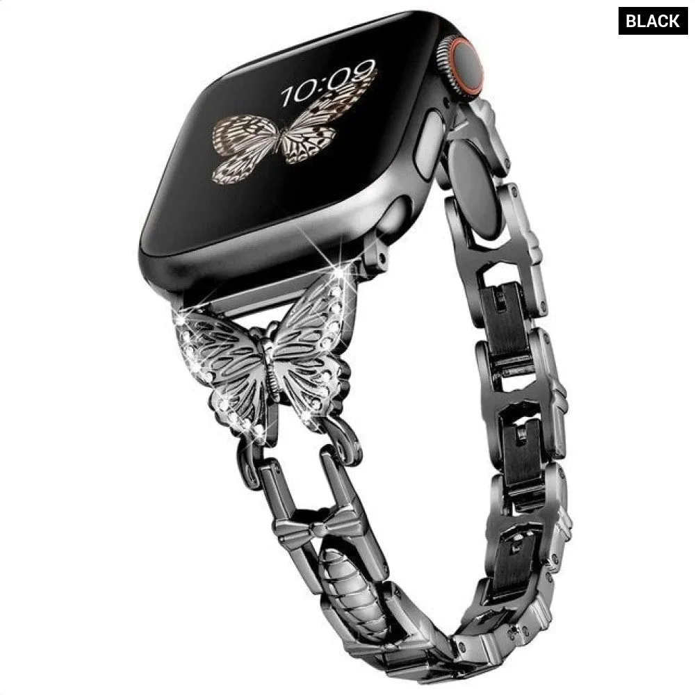 Diamond Butterfly Bracelet Strap for Apple Watch
