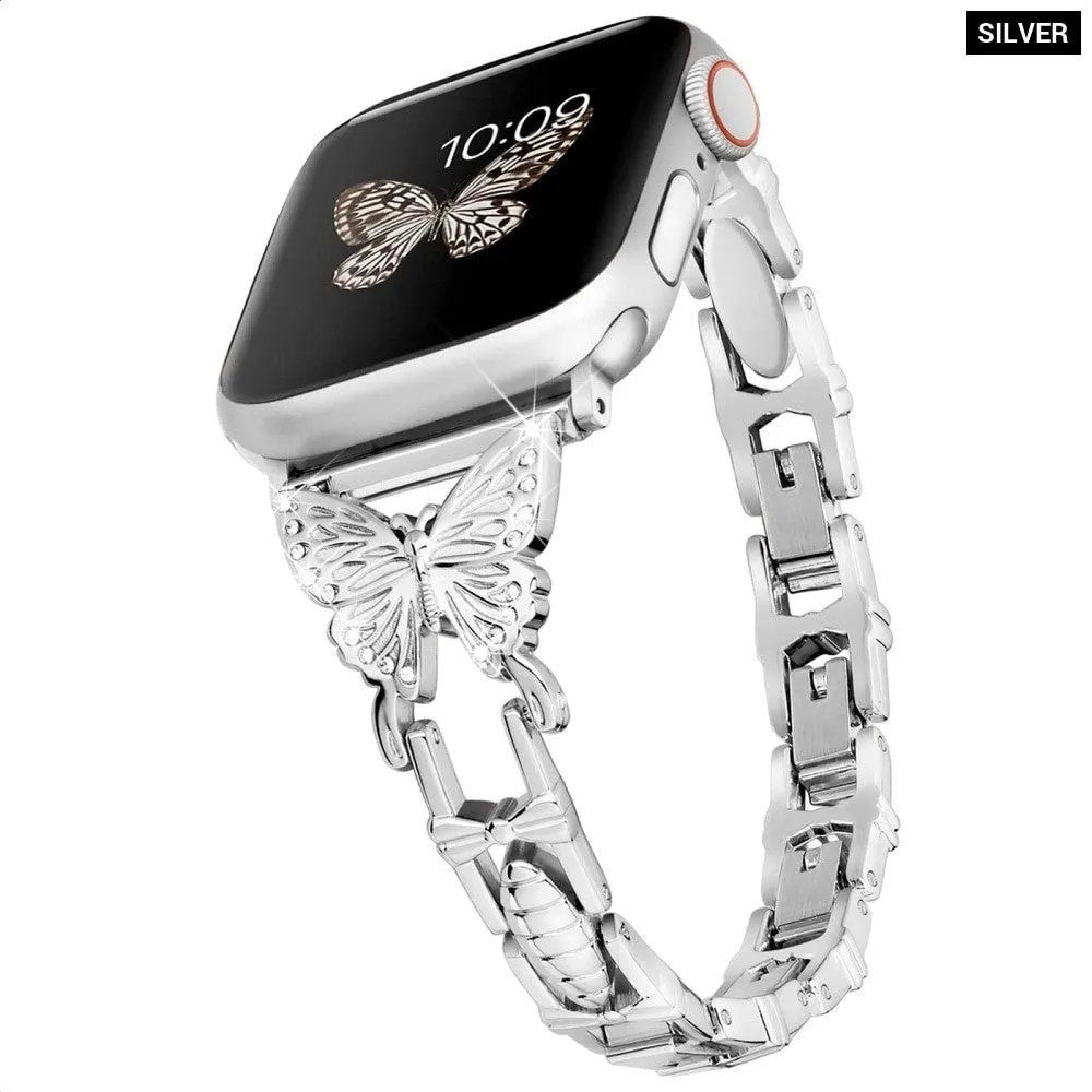 Diamond Butterfly Bracelet Strap for Apple Watch