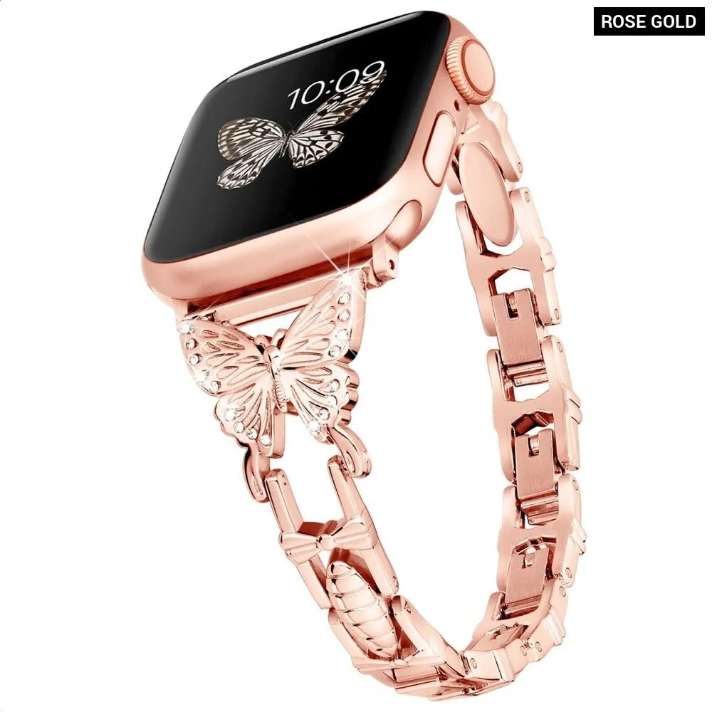 Diamond Butterfly Bracelet Strap for Apple Watch