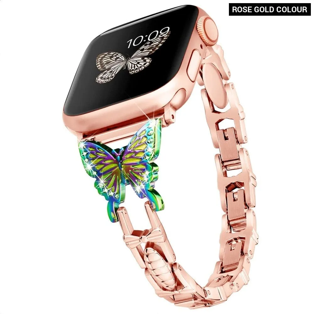 Diamond Butterfly Bracelet Strap for Apple Watch