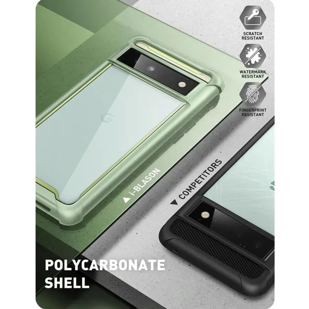 Dual Layer Rugged Clear Bumper Case Without Built-in Screen Protector for Google Pixel 6