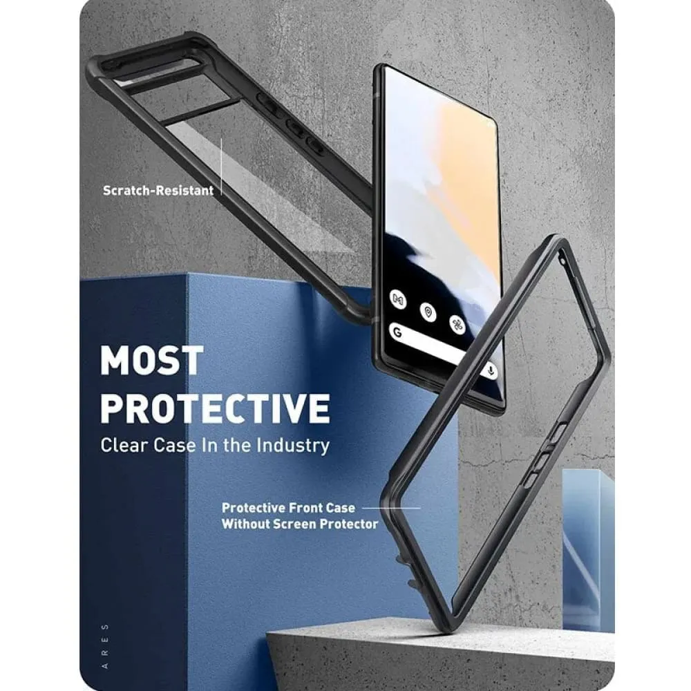 Dual Layer Rugged Clear Bumper Case Without Built-in Screen Protector for Google Pixel 6