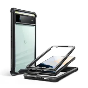 Dual Layer Rugged Clear Bumper Case Without Built-in Screen Protector for Google Pixel 6