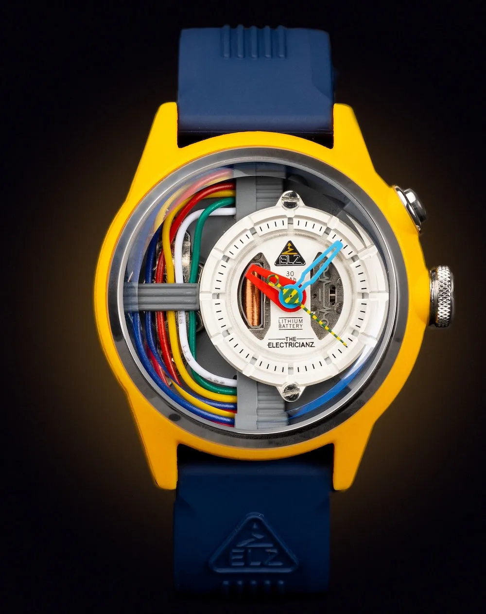 ELEC Watch Nylon Cable Z 42mm Blue Rubber