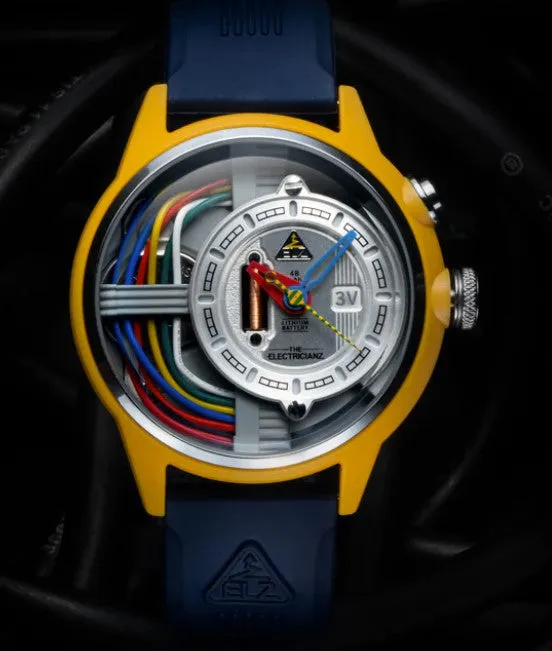 ELEC Watch Nylon Cable Z 42mm Blue Rubber