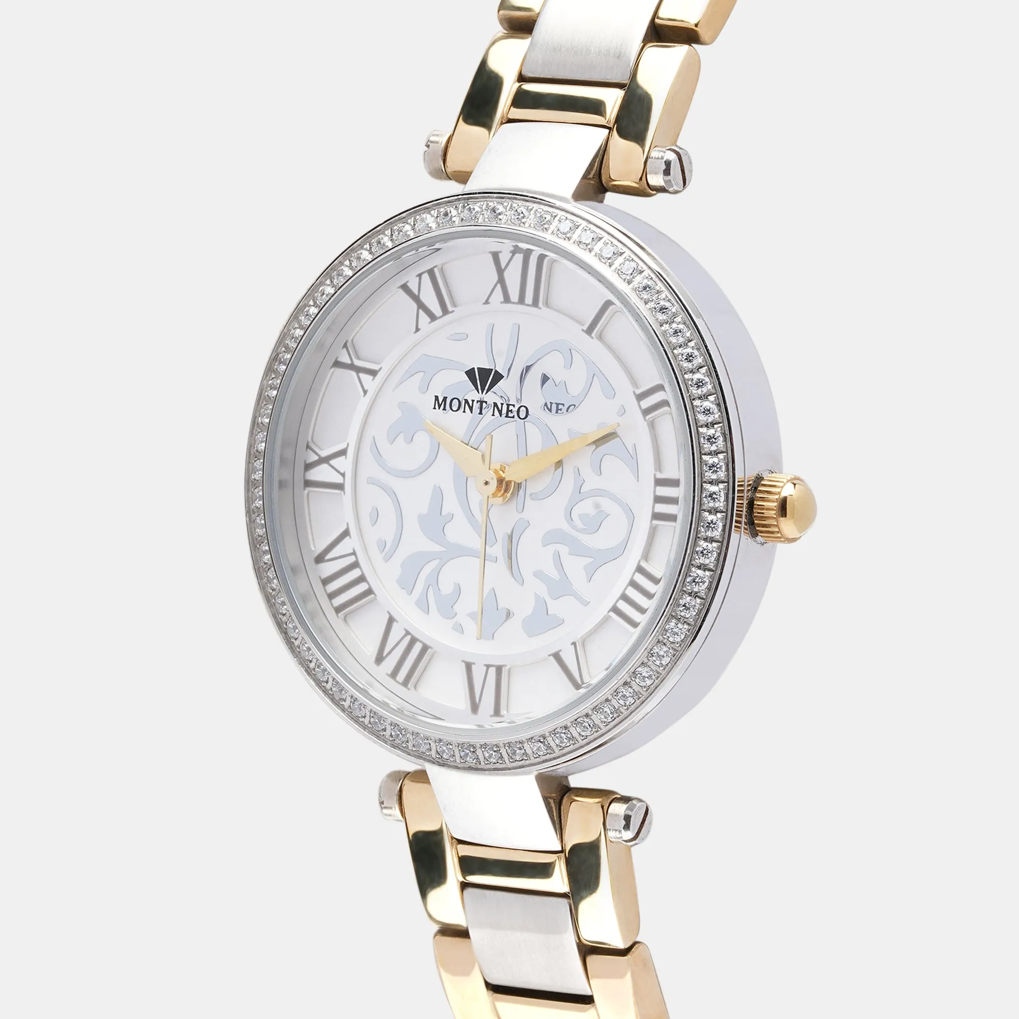 Elegant Silver Analog Women Stainless Steel Watch 7503T-M1203