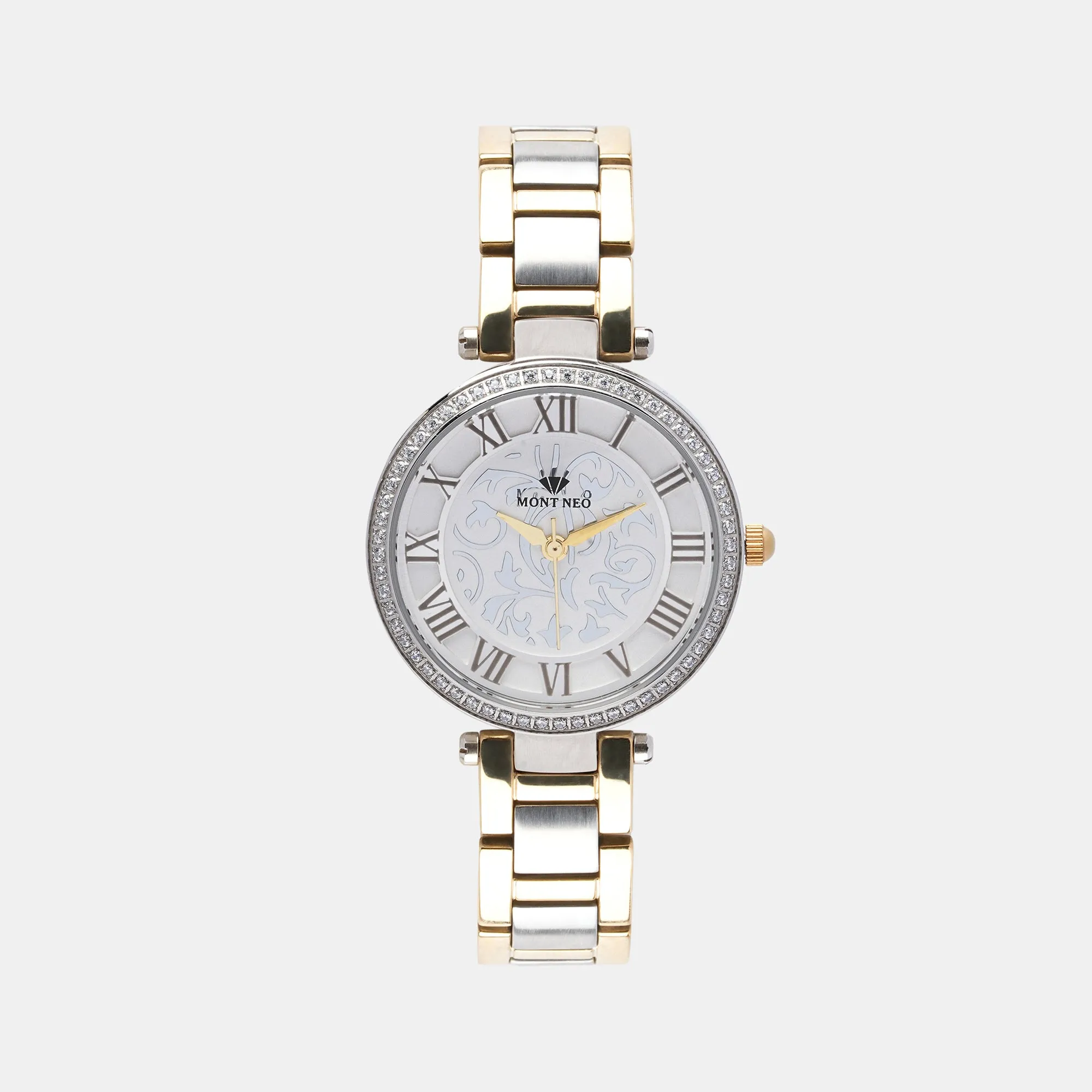 Elegant Silver Analog Women Stainless Steel Watch 7503T-M1203