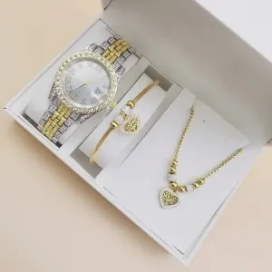 Elegant women's quartz watch with jewelry perfect for any occasion