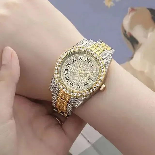Elegant women's quartz watch with jewelry perfect for any occasion