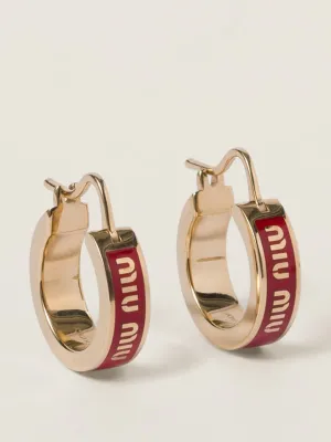 Enameled metal earrings