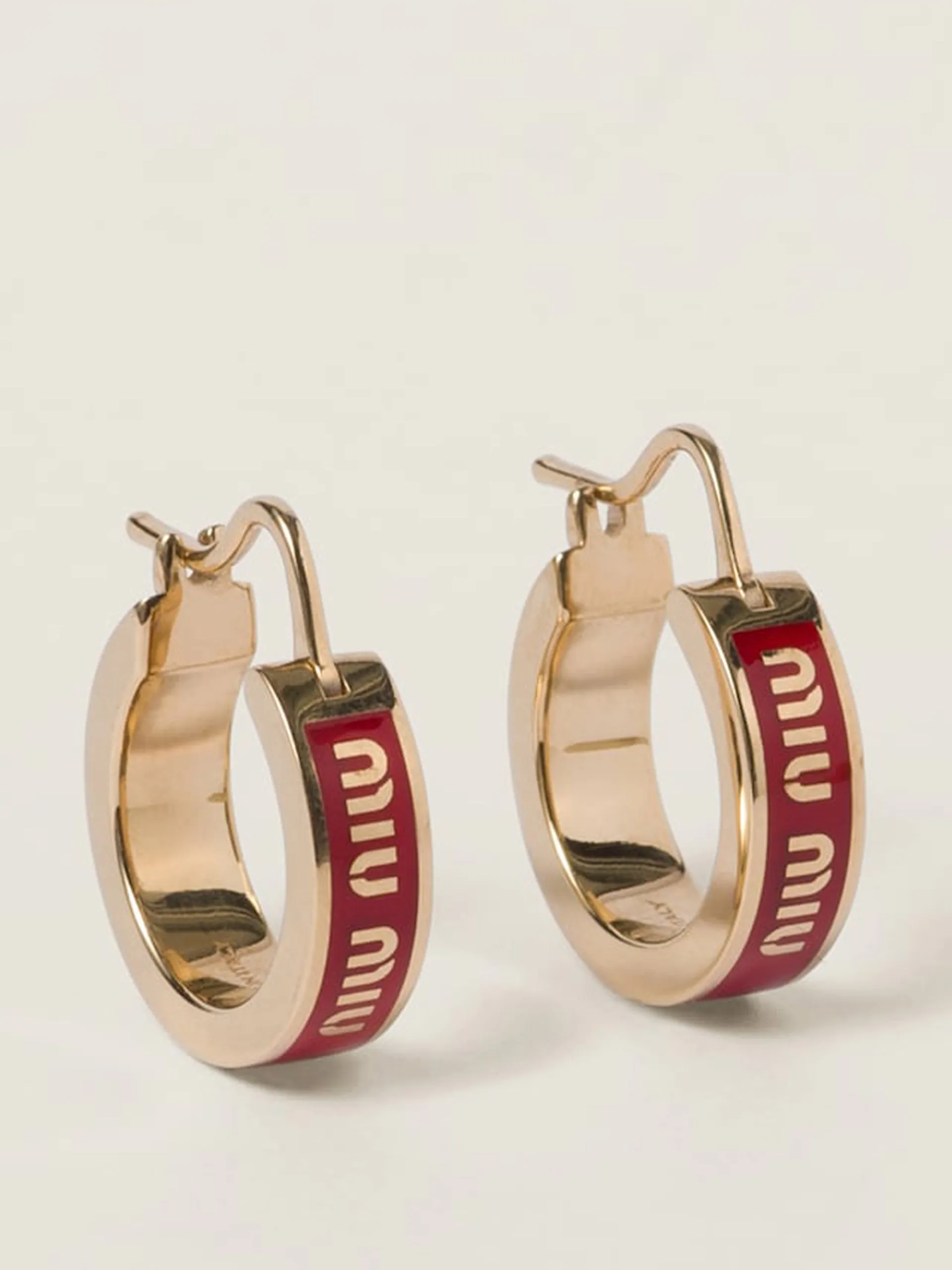 Enameled metal earrings