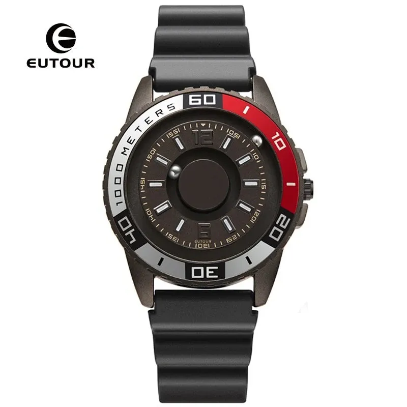 EUTOUR New Innovative Men Watch Black Brown Magnetic Metal Multifunctional Watch Men's Fashion Sports Quartz Watch Men's Watches