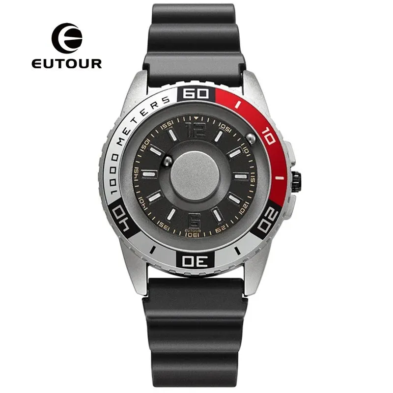EUTOUR New Innovative Men Watch Black Brown Magnetic Metal Multifunctional Watch Men's Fashion Sports Quartz Watch Men's Watches