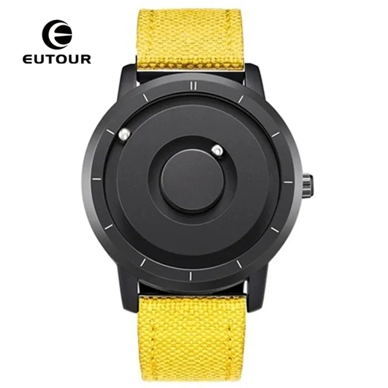 EUTOUR New Innovative Men Watch Black Brown Magnetic Metal Multifunctional Watch Men's Fashion Sports Quartz Watch Men's Watches