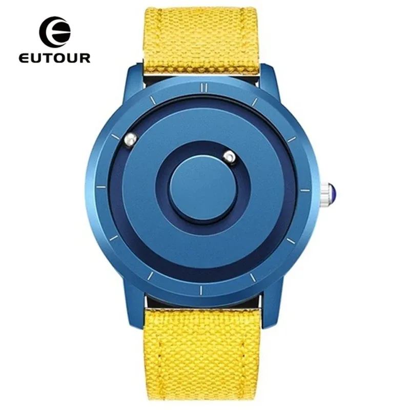 EUTOUR New Innovative Men Watch Black Brown Magnetic Metal Multifunctional Watch Men's Fashion Sports Quartz Watch Men's Watches