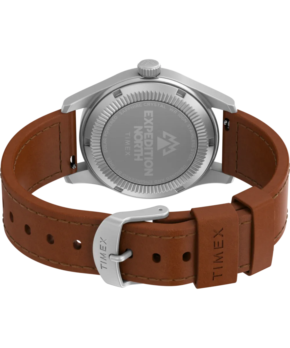 Expedition Field Post Solar 36mm Eco-Friendly Leather Strap Watch