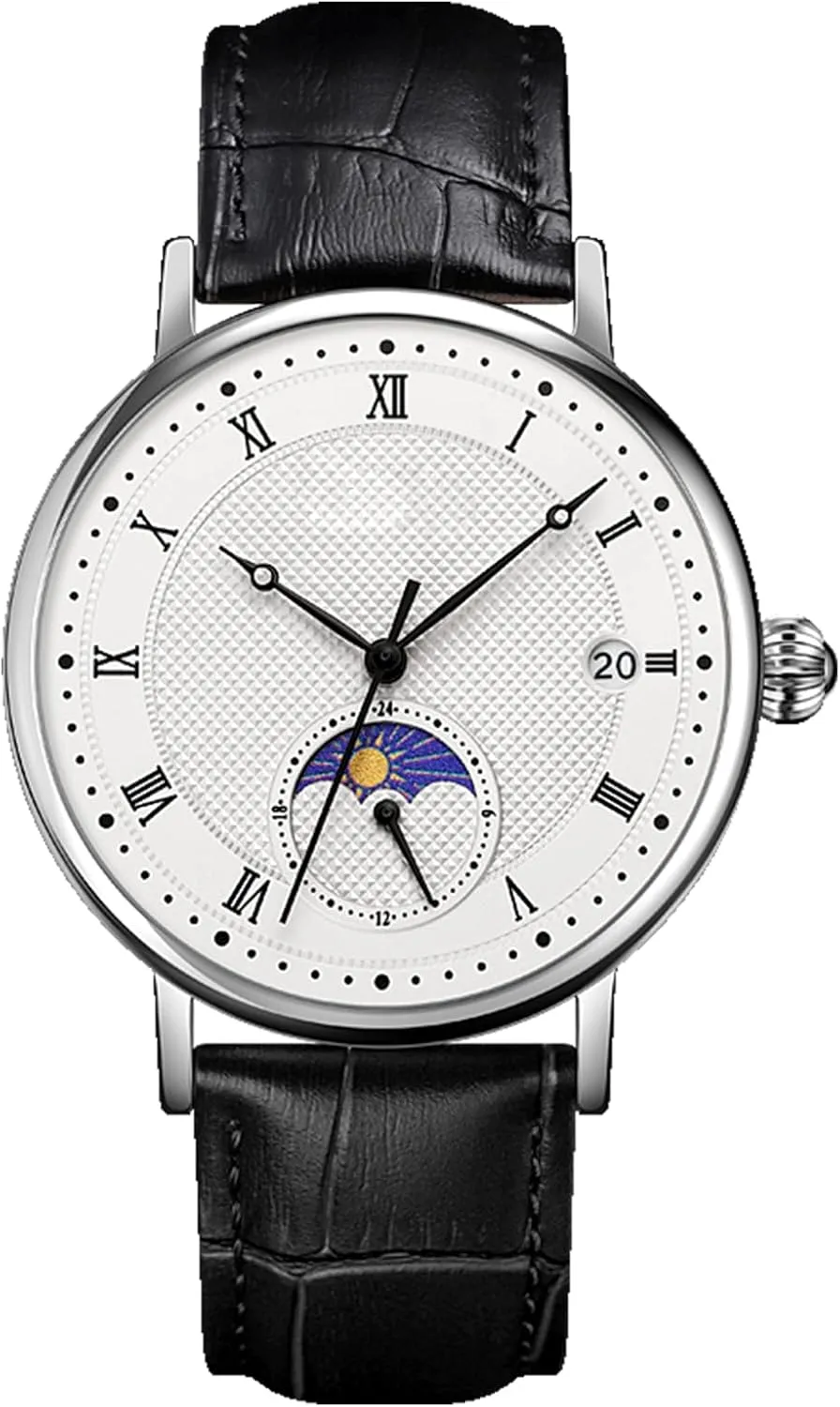 FANMIS Business Men's Women's Watch Leather Or Stainless Steel Waterproof Date Quartz Wristwatches