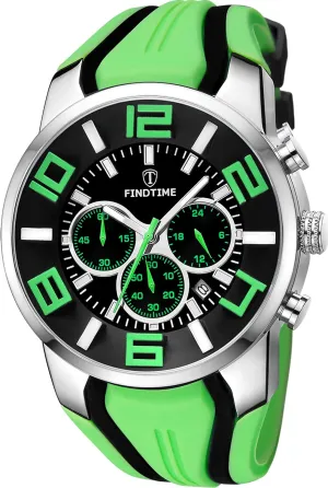 findtime Mens Sport Watches for Men Reloj para Hombre Colorful Cool Unique Analog Stylish Wrist Watch Chronograph for Running Training Stopwatch