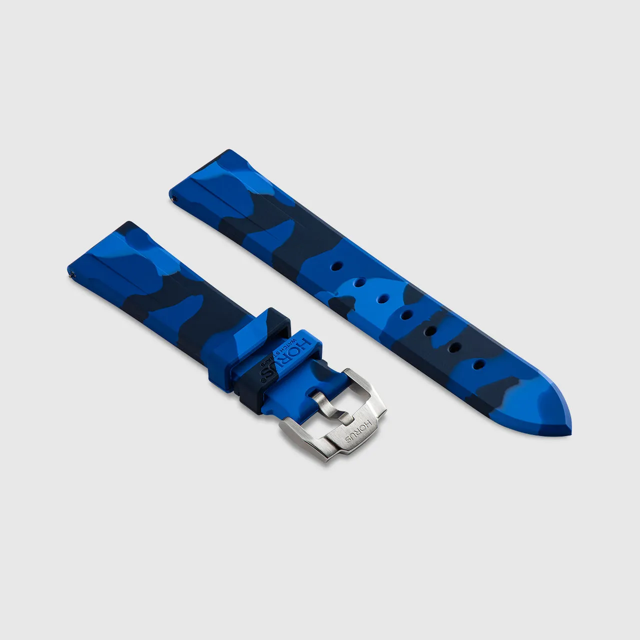 FKM Rubber Strap for Panerai Luminor - Deep Blue Camo