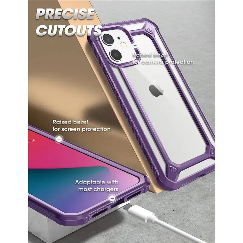 For Iphone 12 Mini 5.4 Inch 2020 Clear Hybrid Case With Built-In Screen Protector