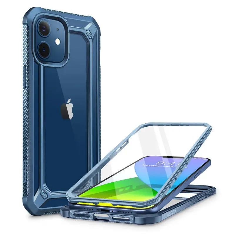 For Iphone 12 Mini 5.4 Inch 2020 Clear Hybrid Case With Built-In Screen Protector