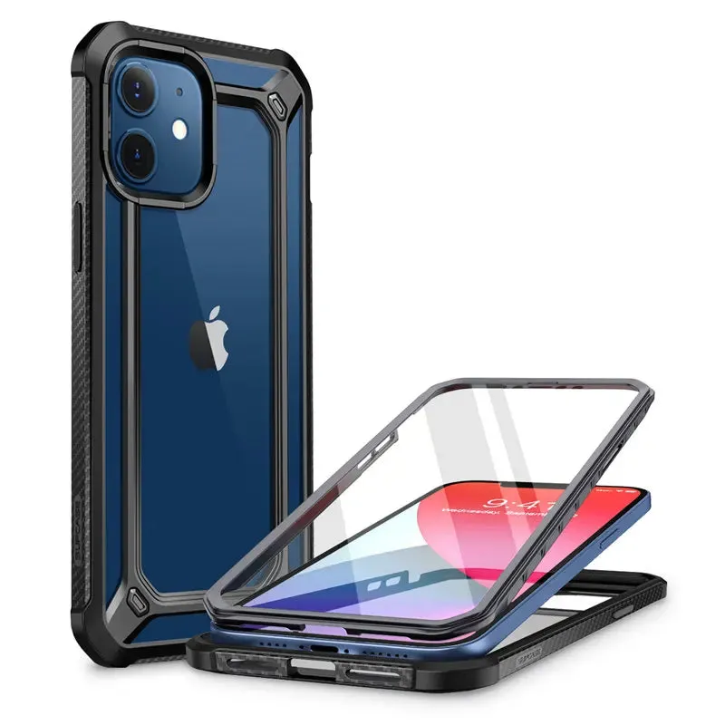For Iphone 12 Mini 5.4 Inch 2020 Clear Hybrid Case With Built-In Screen Protector