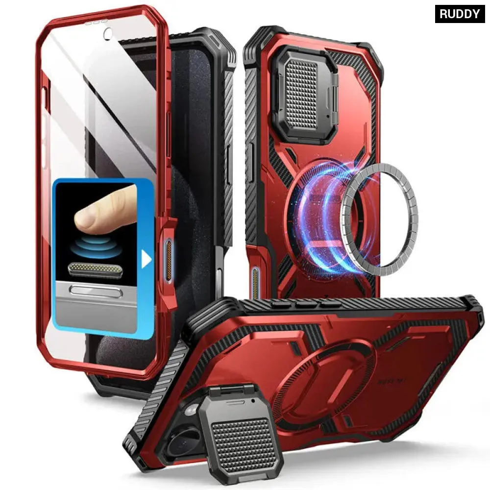 For Iphone 16 Pro Max 6.8" Armorbox Full-body Rugged Bumper Phone Case with Built-in Screen Protector