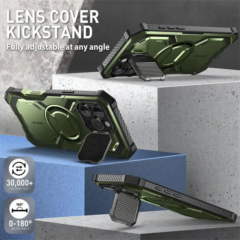 For Iphone 16 Pro Max 6.8" Armorbox Full-body Rugged Bumper Phone Case with Built-in Screen Protector