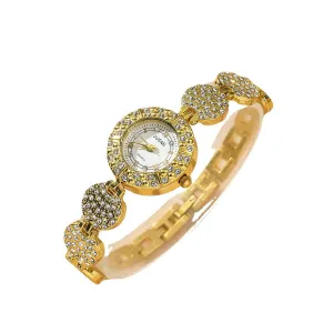 Full Diamond Luxury Bracelet Watch Set Women's Quartz Watch