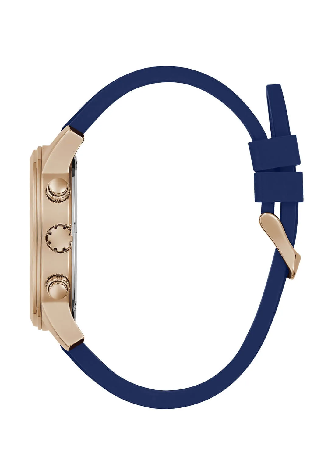 Gold Parker Navy Blue Silicone Watch