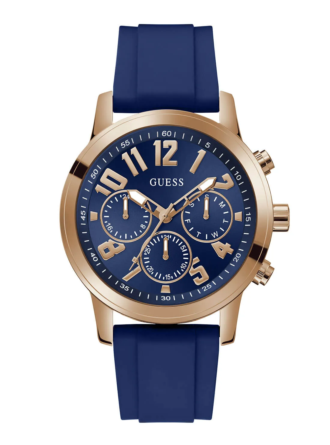 Gold Parker Navy Blue Silicone Watch